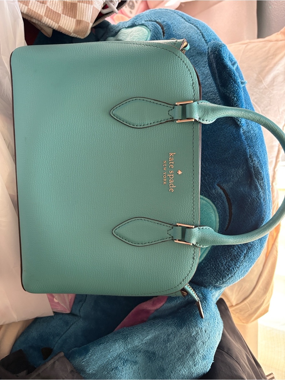 kate spade Mint Green Pebbled Leather Satchel